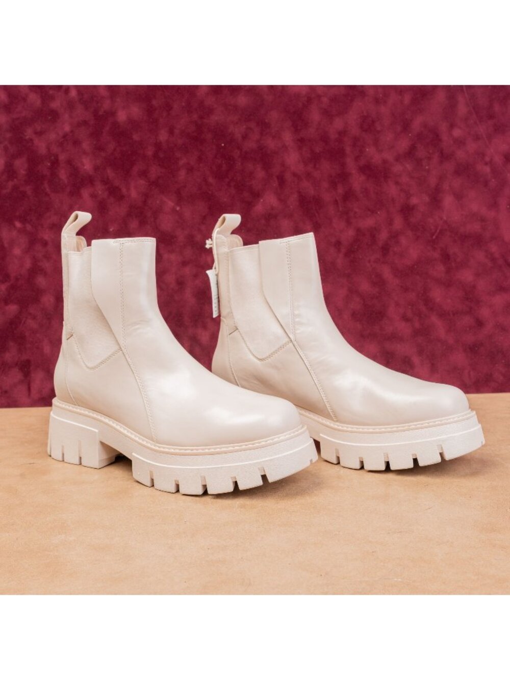 Ash Women Ivory Leather Festival Party Platform Ankle Chelsea Boots 10.5US EUR41